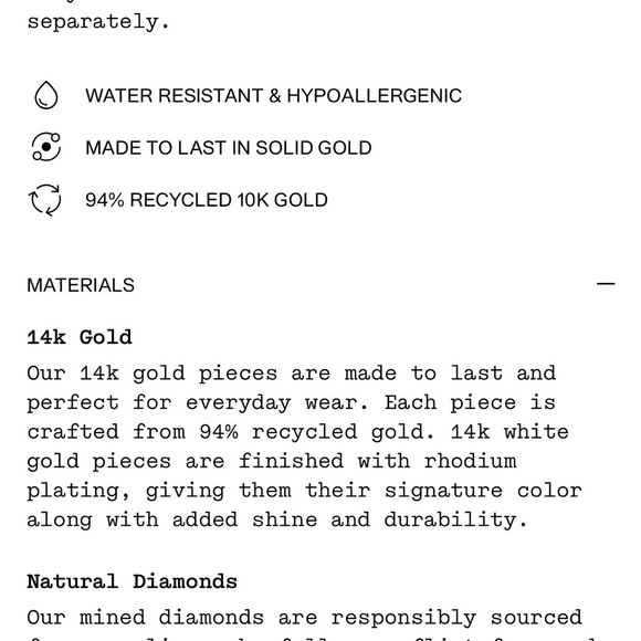 Mejuri 14k Diamond Initial 'R' Charm - Picture 4 of 5